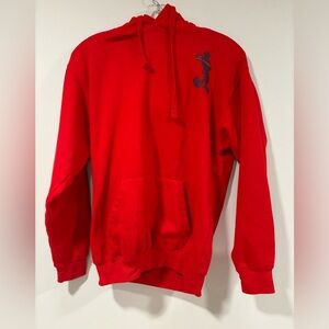 Red Men's Pullover Hoodie Sweatshirt - Casual Everyday Wear